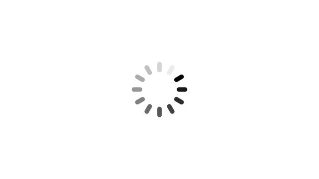 Loading Bar Line Progress Loop Animation on Transparent Background with Alpha Channel and Animated Circle Loading Icon for Motion Graphics Overlay
