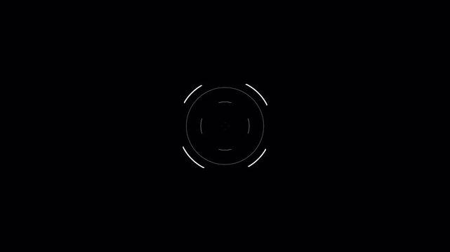 Futuristic HUD Circular Interface Animation Elements.