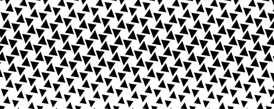 Abstract: Black and white geometric halftone triangle pattern background