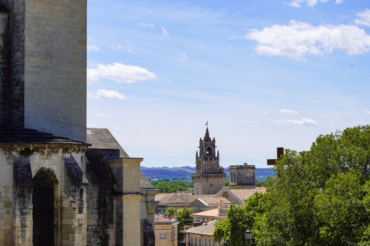 Avignon Papstpalast - Palais des papes - Stadtzentrum - Blick &uuml;ber die Stadt
