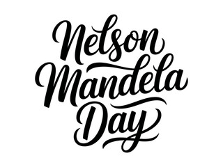 Fototapeta premium Nelson Mandela Day Calligraphy Typography