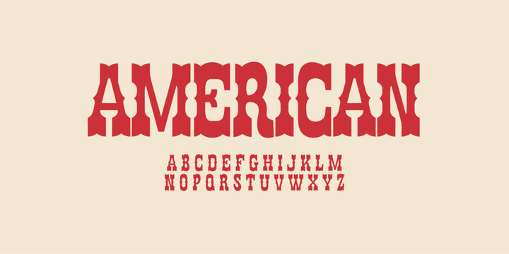 Vintage Western Font Logo Alphabet Vegas Letter Set Old Typography, Retro Typographic Design for Mexican Text, Texas Outlaw Poster, Casino Title, Alcohol Headline, Wild West Fonts. Vector Typeface