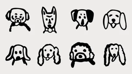 Dogs hand drawn collection. Not AI © missbobbit
