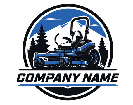 Zero Turn Lawn Mower Lawn Care  vector, Zero turn lawn mower vector illustration