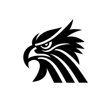 Eagle Head Mascot Minimalist Logogram