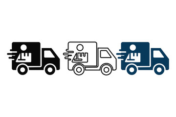 Fototapeta premium Express Delivery Riders with Backpacks and Parcel Boxes