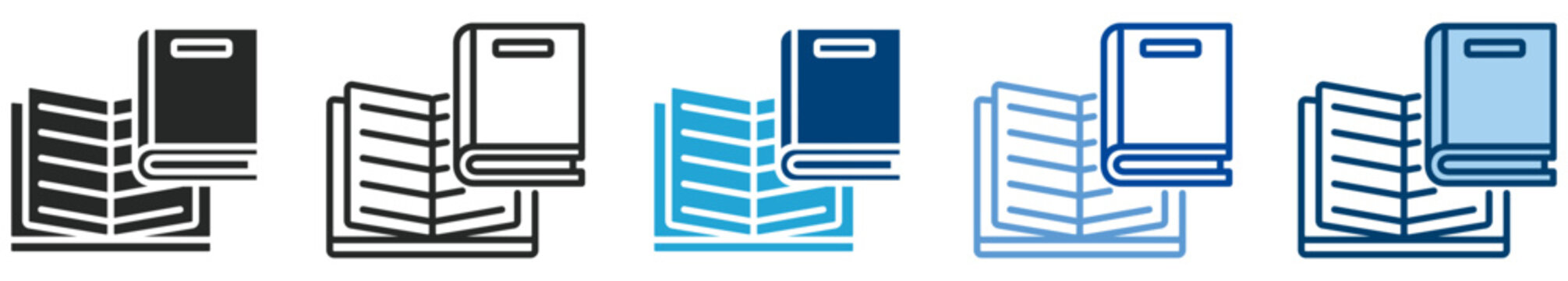 Reading icon set multi style icon set collection vector illustration