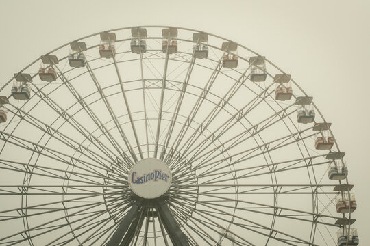 Casino Pier ferris wheel on a foggy morning, Seaside Heights, New Jersey