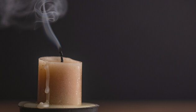 Birthday Candle Just Blown Out with Smoke