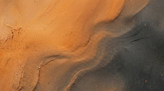 Abstract sand and water texture with desert dunes and beach ripples, earth tones, stone-like surface patterns, sea waves and natural landscape color