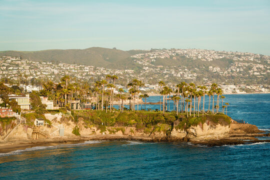 Coastal landscape view from Crescent Bay Point Park, Laguna Beach, California