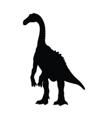 Triceratops dinosaur silhouette, Tyrannosaurus silhouette, T-Rex dinosaur vector illustration, dinosaurs and T-Rex reptiles vector © VectorEliteX