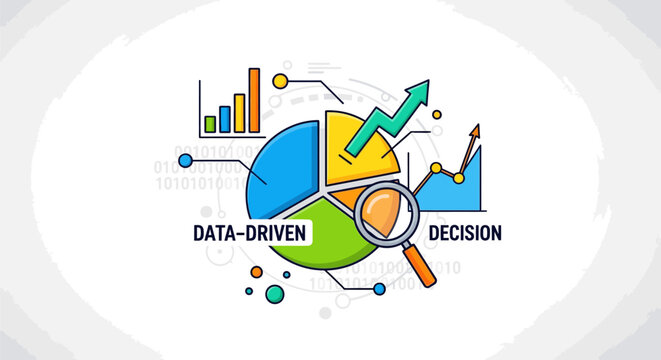 Business data driven decision making process with graphs