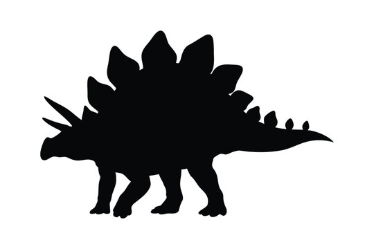 Triceratops dinosaur silhouette, Tyrannosaurus silhouette, T-Rex dinosaur vector illustration, dinosaurs and T-Rex reptiles vector