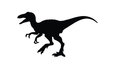 Triceratops dinosaur silhouette, Tyrannosaurus silhouette, T-Rex dinosaur vector illustration, dinosaurs and T-Rex reptiles vector © VectorEliteX