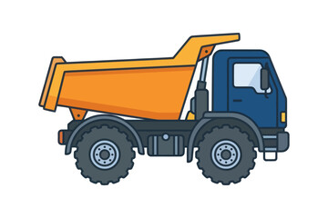 Fototapeta premium Dump Truck Vector Illustration