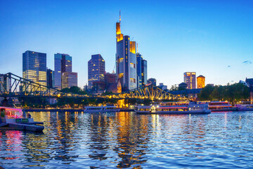 Naklejka premium Panorama of Frankfurt am Main, Germany