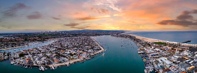 Naklejka premium Newport beach California sunrise view