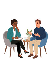 Obraz premium Therapist and patient in a counseling session