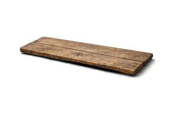 Fototapeta premium A wooden object sits atop a white background