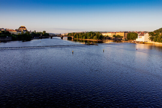 The Vitava River at Prague, Czech Republic