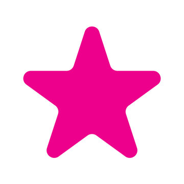 Star symbol features a vibrant magenta hue and rounded edges on a clean white background.