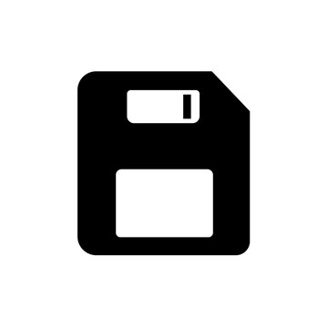Floppy disk icon displays a classic storage medium for digital data files on a clean background.