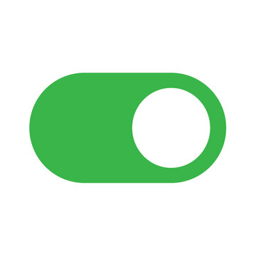 Toggle switch icon in green indicates an activated or enabled state for a digital interface.