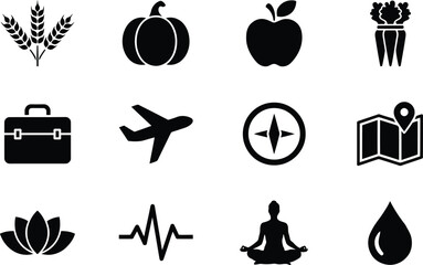 Vector illustration of assorted flat icons for various themes © Md Mujahid Fakir
