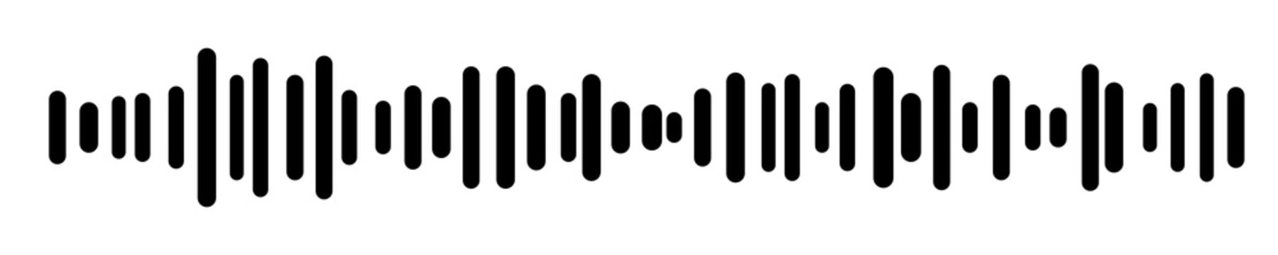 Simple Music Waveform Graphic PNG Transparent Background for Video Editing and Broadcast Projects