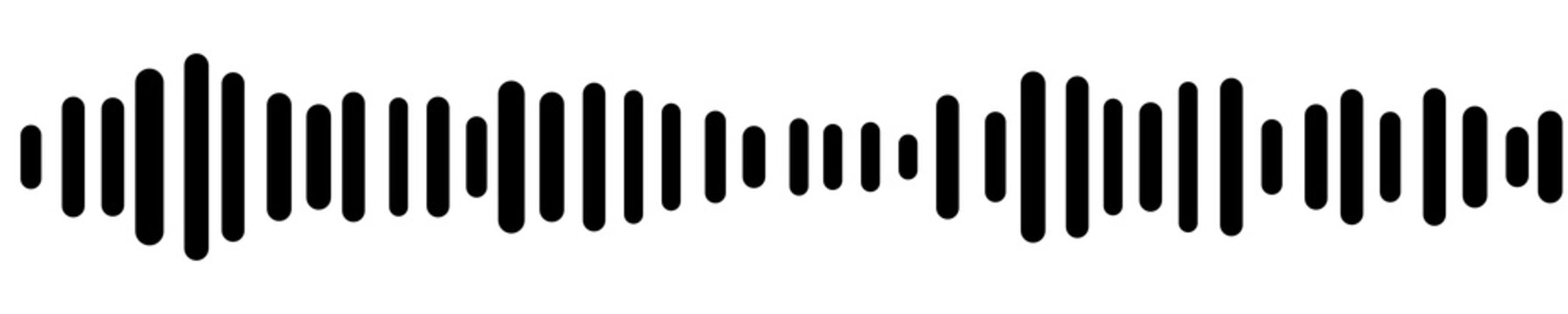 Digital Voice Waveform Strip PNG Transparent Background for Speech Recognition and Recording Applications