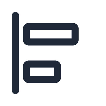 Align objects line icon, design outline symbol