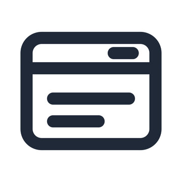 Modal window line icon, ui control outline symbol