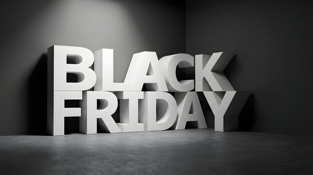 Black friday sale concept with 3d text