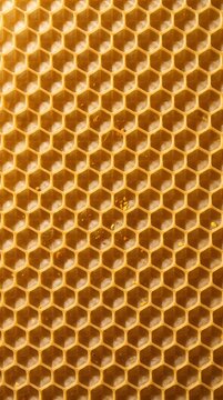 Beeswax Foundation Sheet Hexagonal Texture Macro Beekeeping Equipment Natural