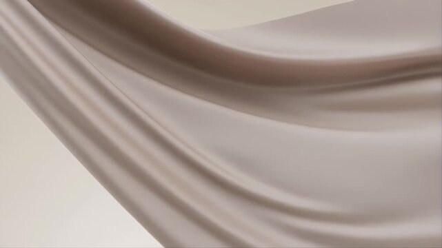 Fabric Drapery Background with Soft Folds and Gentle Wind-Like Motion for Elegant Design and Minimal Branding Concept