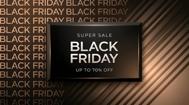 Black friday sale promotion up to 70 off discount banner
