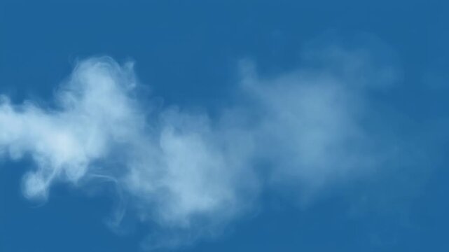 Slow motion sky clouds drifting against blue backdrop
