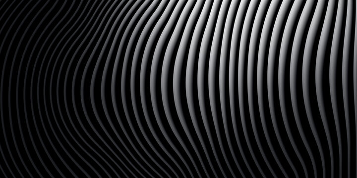 Abstract monochrome background featuring wavy vertical parallel lines, abstract