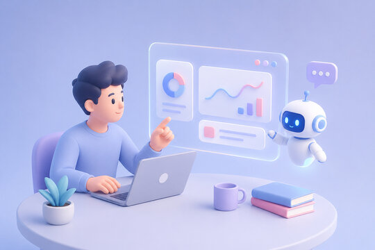 AI活用するミニマルなイメージのフィギュアシーン