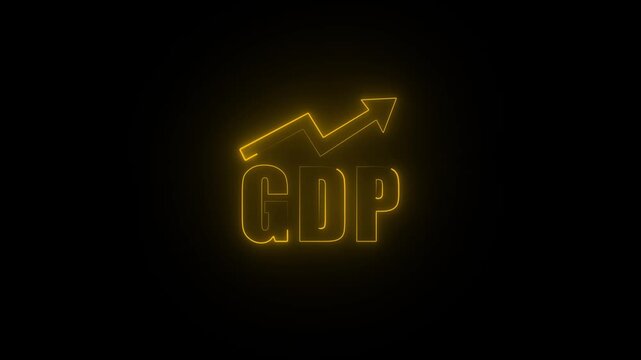 GDP Growth concept on the transparent background. Global economy, national budgets, GDP, gross domestic product.