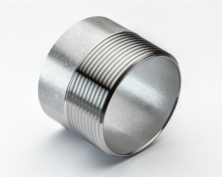 Stainless steel 304 short male threaded pipe nipple for hydraulic or industrial plumbing connections. Features NPT or BSP external threads for tight joints.
