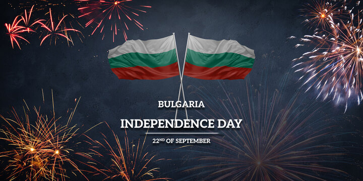 National flag of Bulgaria  for anniversary Independence day holiday