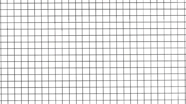 Black, hand, drawn, grid, animation, on, white, background, sketchy, line, art, square, pattern, stop, motion, graphic, minimalist, notebook, paper, texture, artistic, design, 4k.
