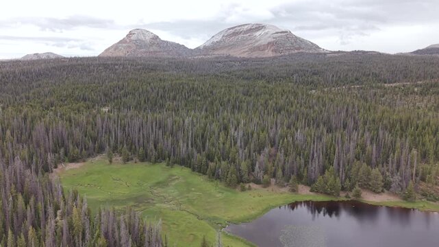 Bald Mountain and Reids Peak Uinta Mountains Rising Reveal 4K
