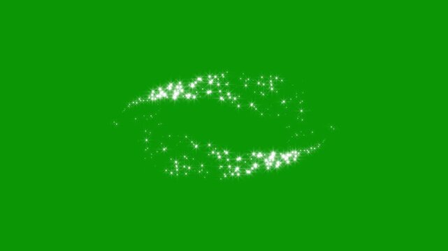 4k Twinkle glitter star sparkle, White stars and bokeh lights sparkle, magic sparkles glitter line stars, Magic light stars line effect on green screen, white glowing fairy sparkle line burst.