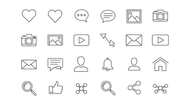 Collection of Social Media Icons
