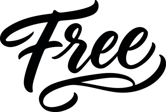Free word script vector illustration on transparent background for design projects and marketing materials