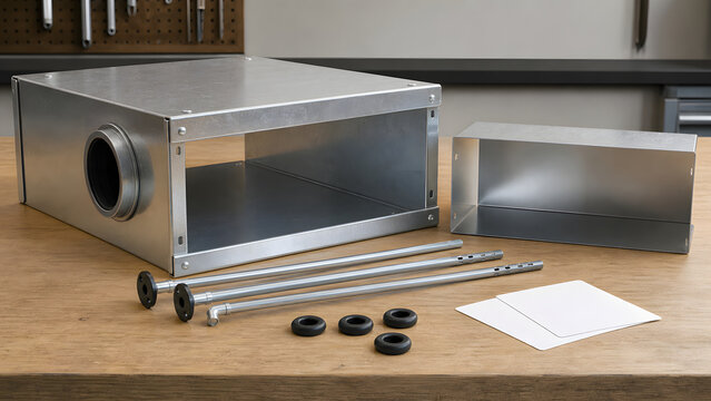 VAV box airflow pickup tube tray with blank service cards