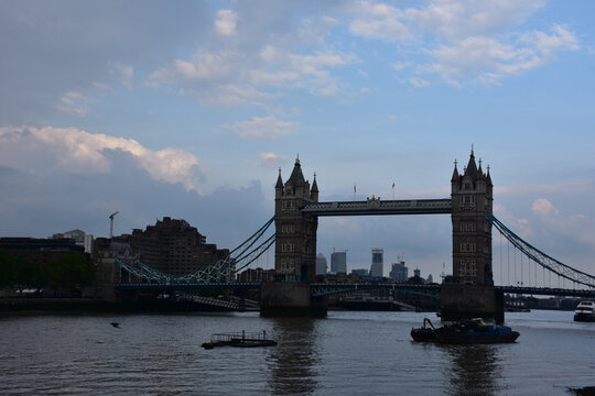 Tower Bridge Bascule and Suspension Structure in London